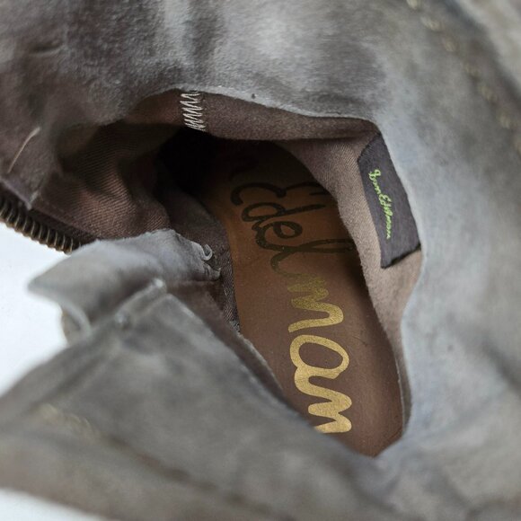 Sam Edelman Louie Suede Heeled Booties Women's Tan Western Fringe Cowgirl 6.5 - Picture 8 of 11